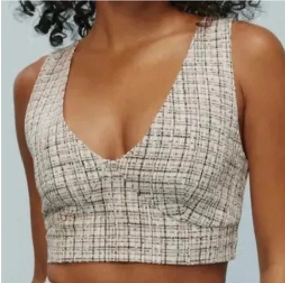 Reformation NWT Twill Sleeveless Crop Top Size 6
